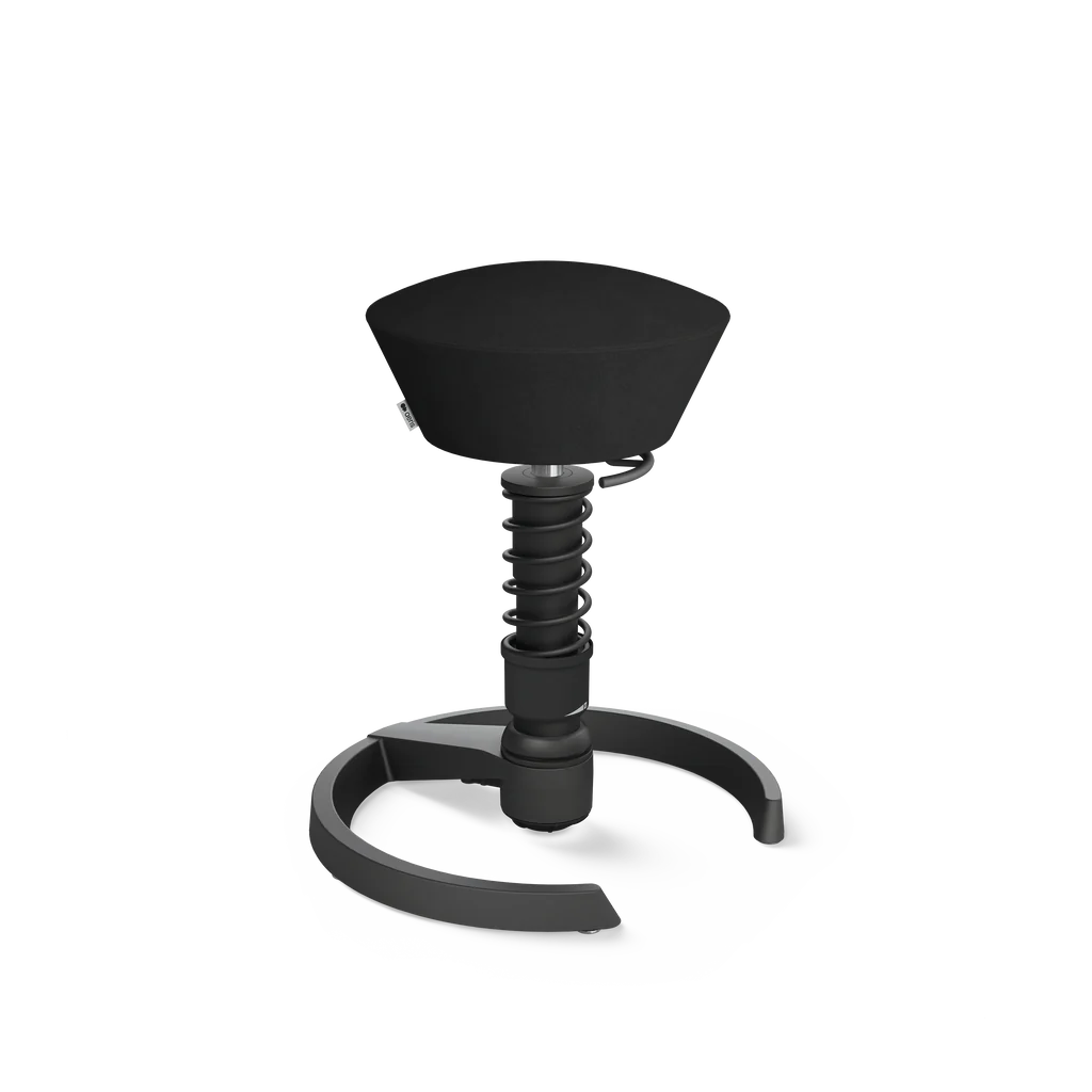 Swopper active chair - high spring, black microfibre