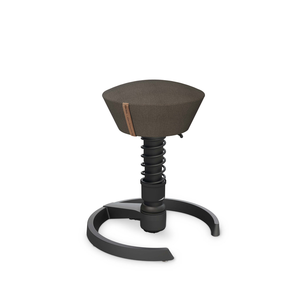 Swopper active chair, dark grey Musa fabric, black base, glides