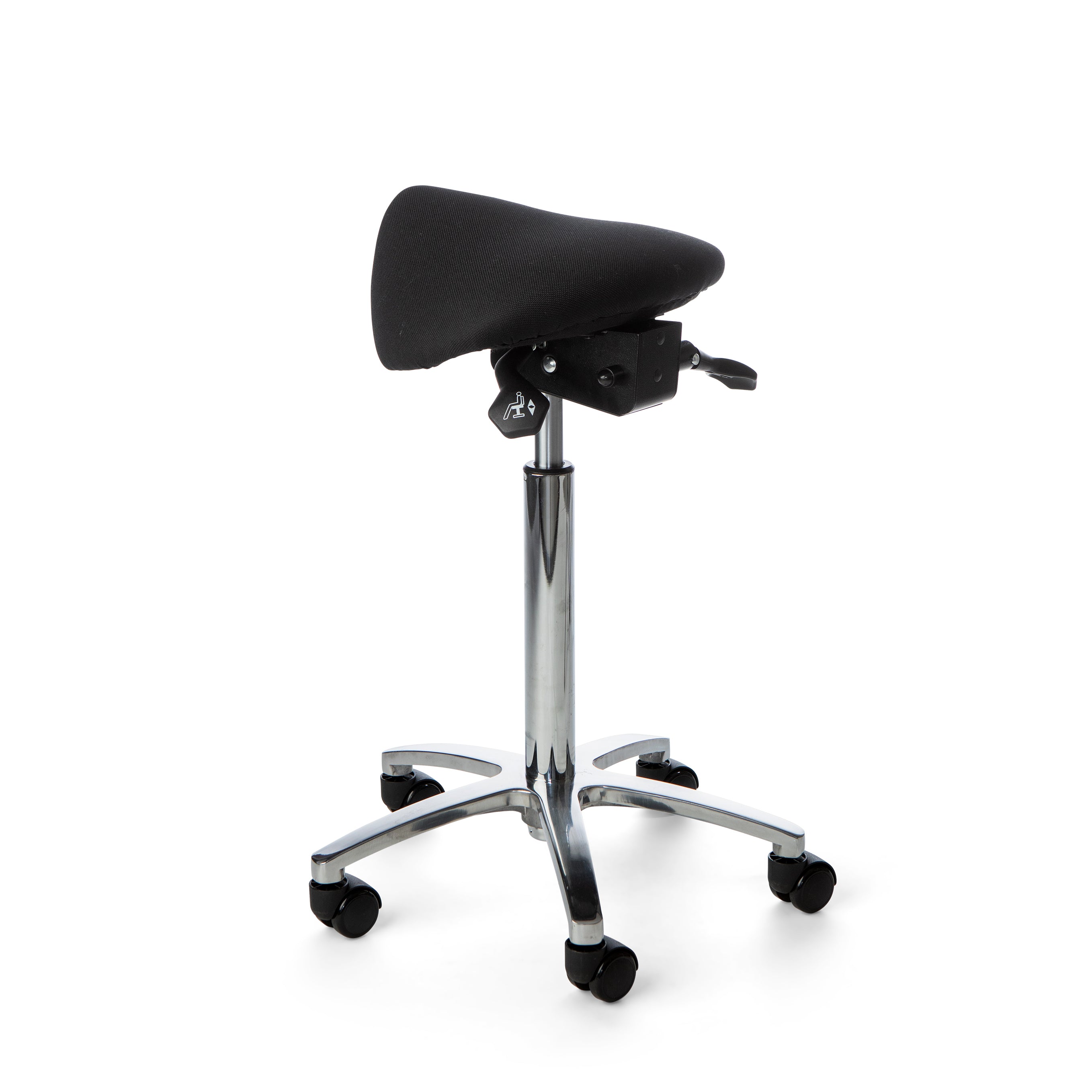 Matilda saddle chair, black fighter fabric