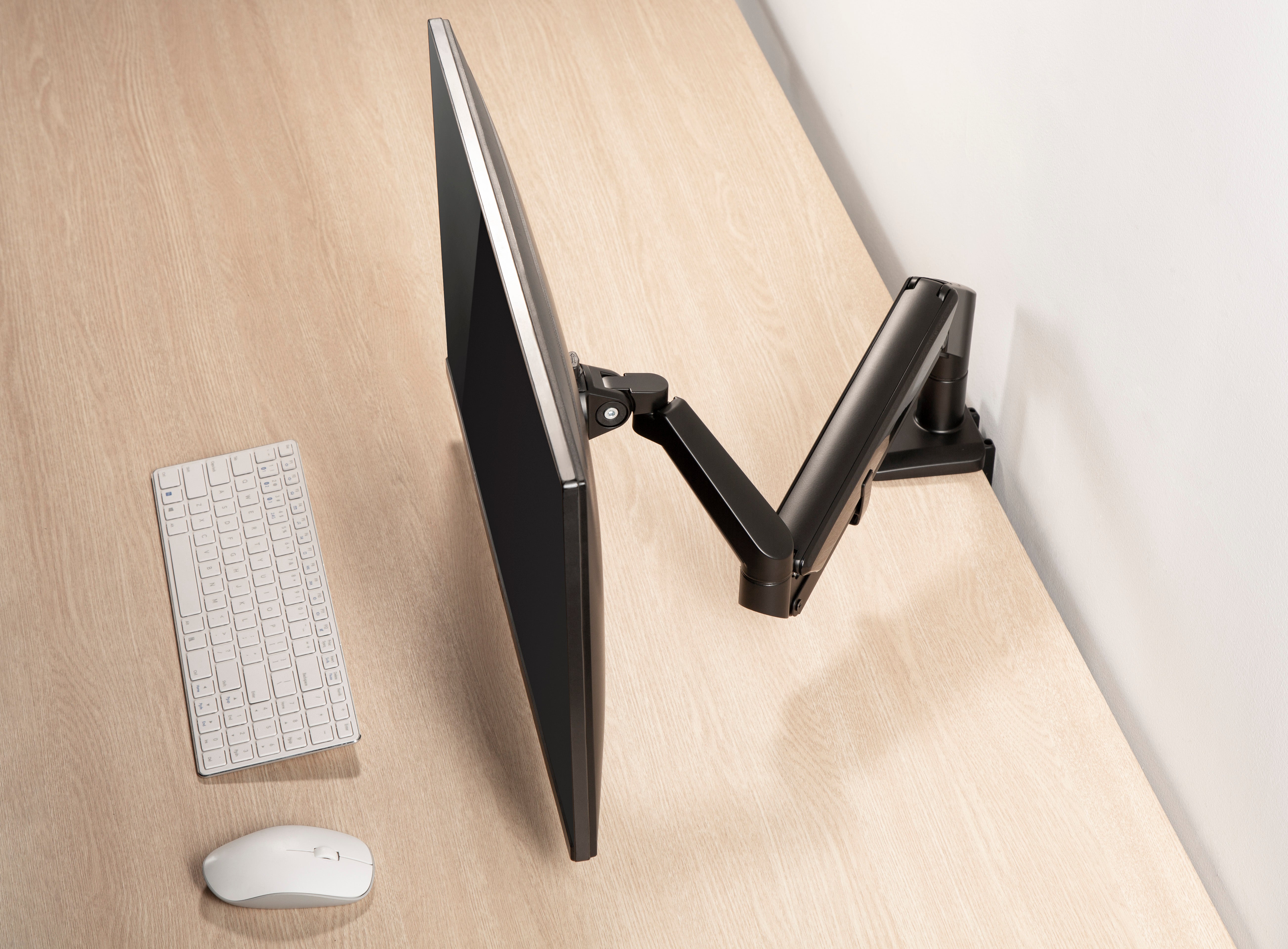 LCD monitor arm with gas spring, black
