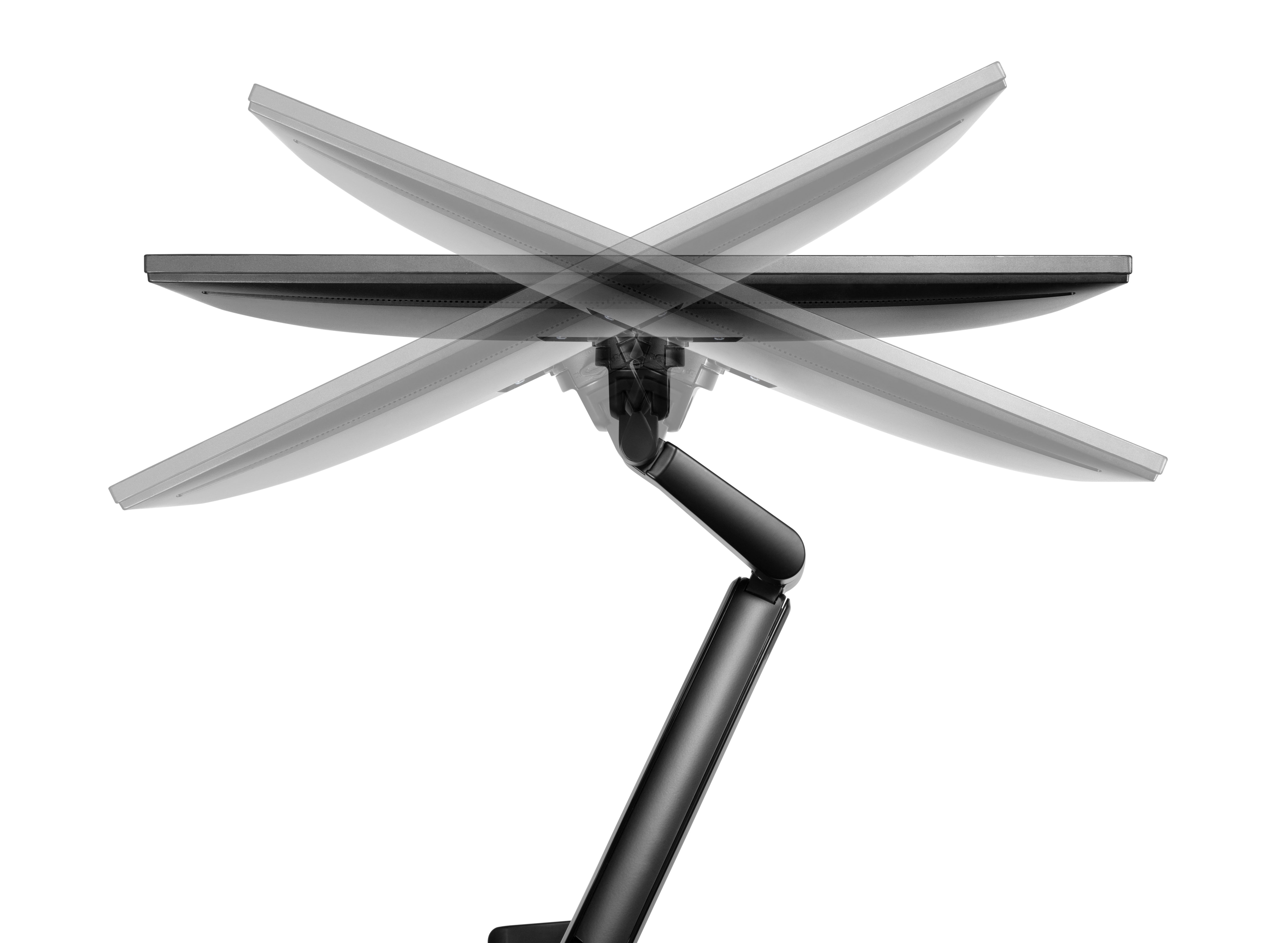 LCD monitor arm with gas spring, black