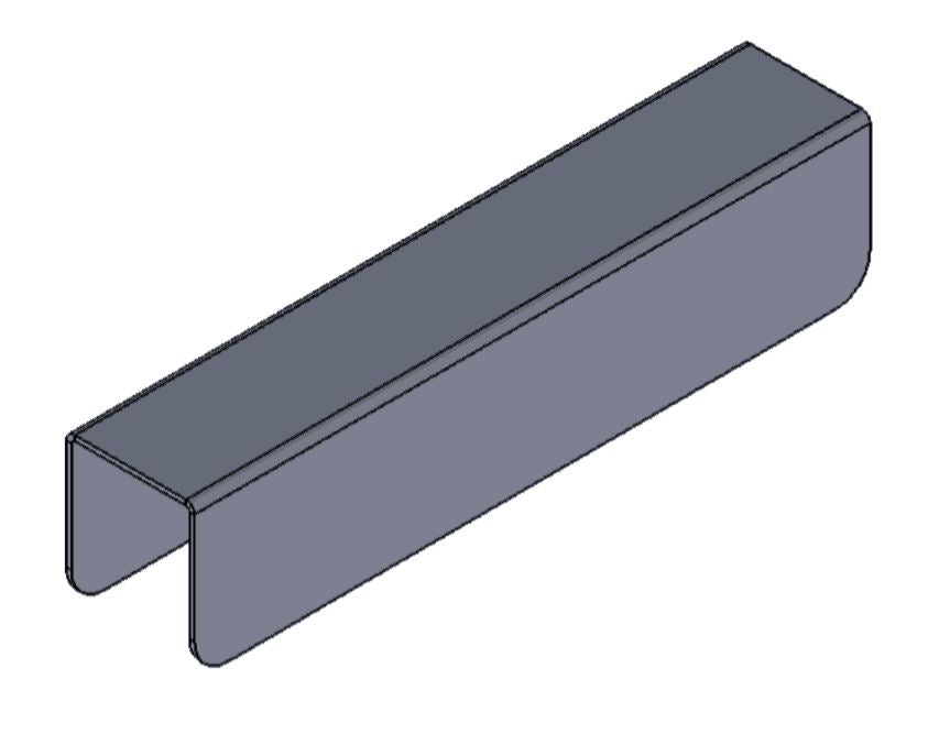Floor Screen Connector - Straight, Silver Grey