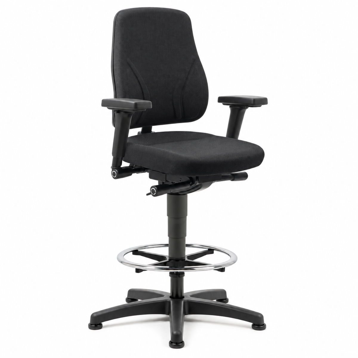 Bimos All-In-One Trend 3 work chair, black fabric, 4D armrests