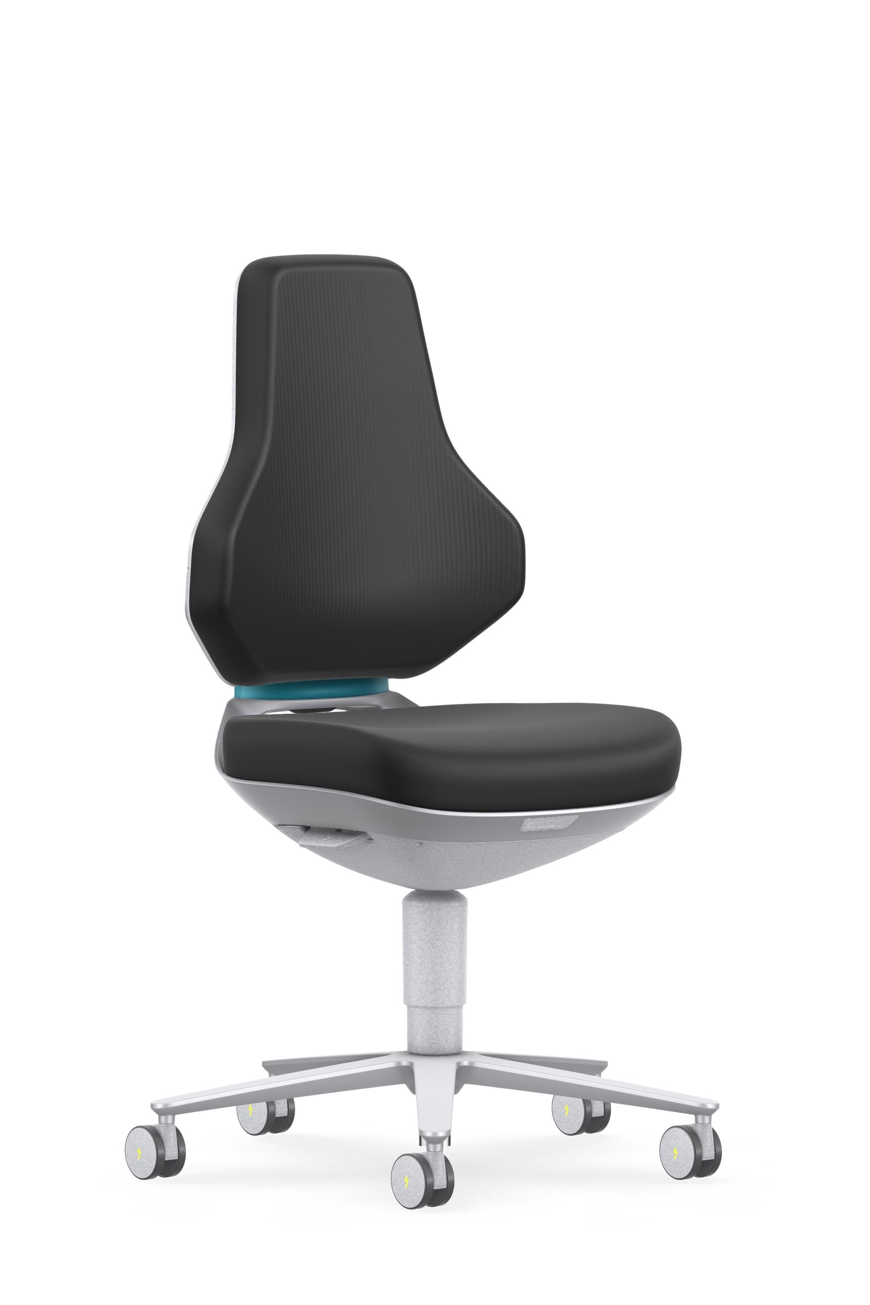 Texon cleanroom chair - black Skintec upholstery