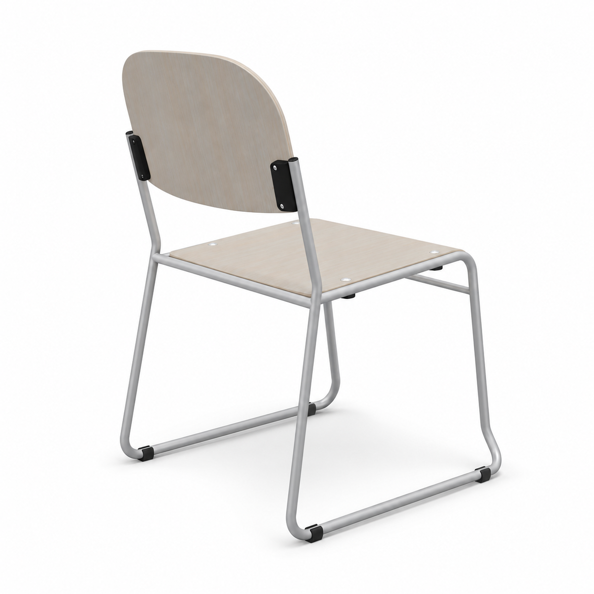 EF-Vesta visitor chair, light grey wood
