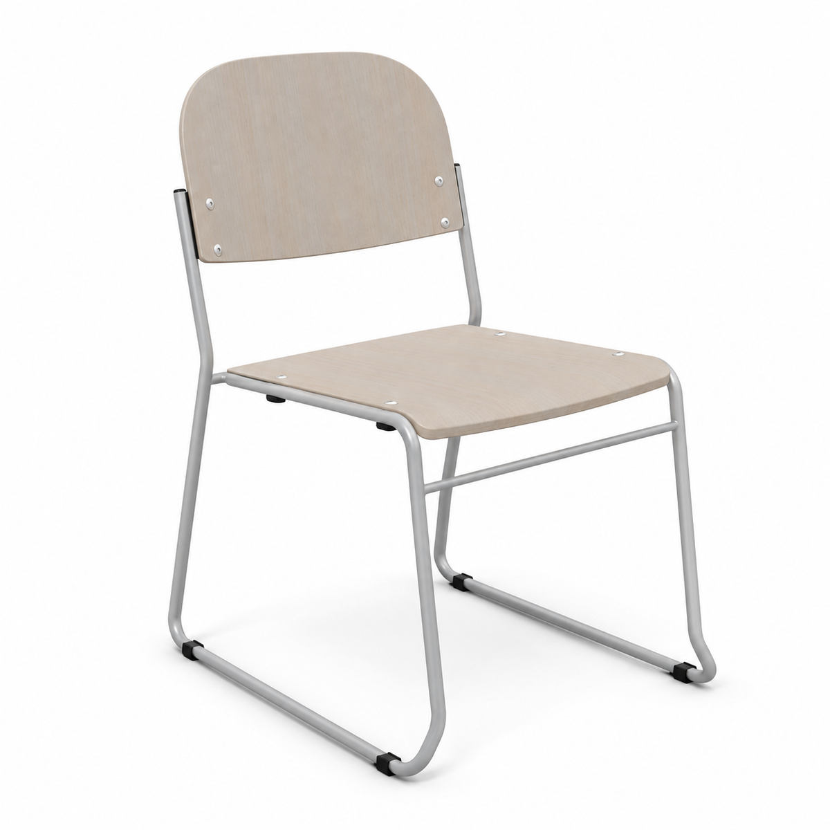 EF-Vesta visitor chair, light grey wood