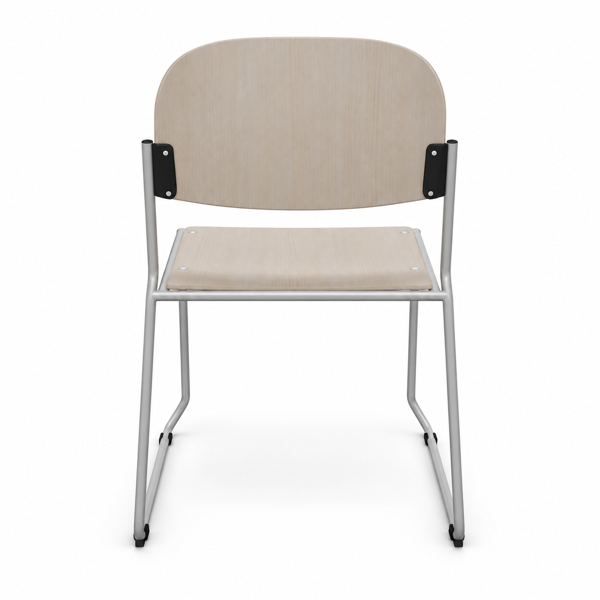 EF-Vesta visitor chair, light grey wood