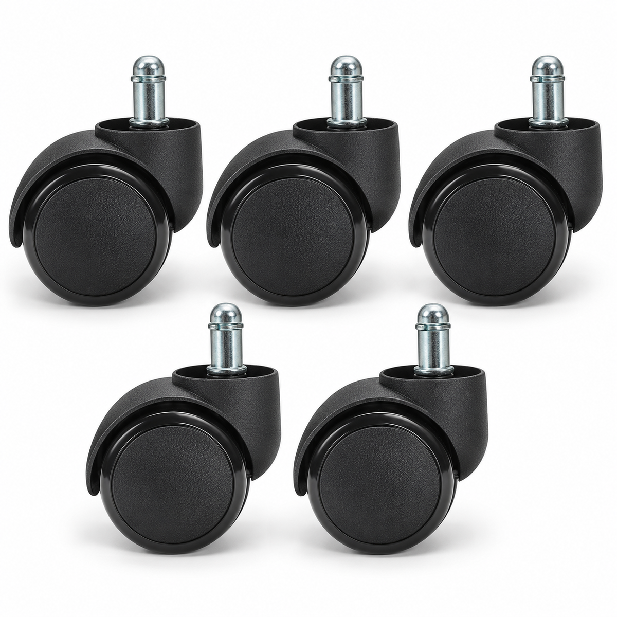 Chair castor set 50 mm, black (5 pcs)