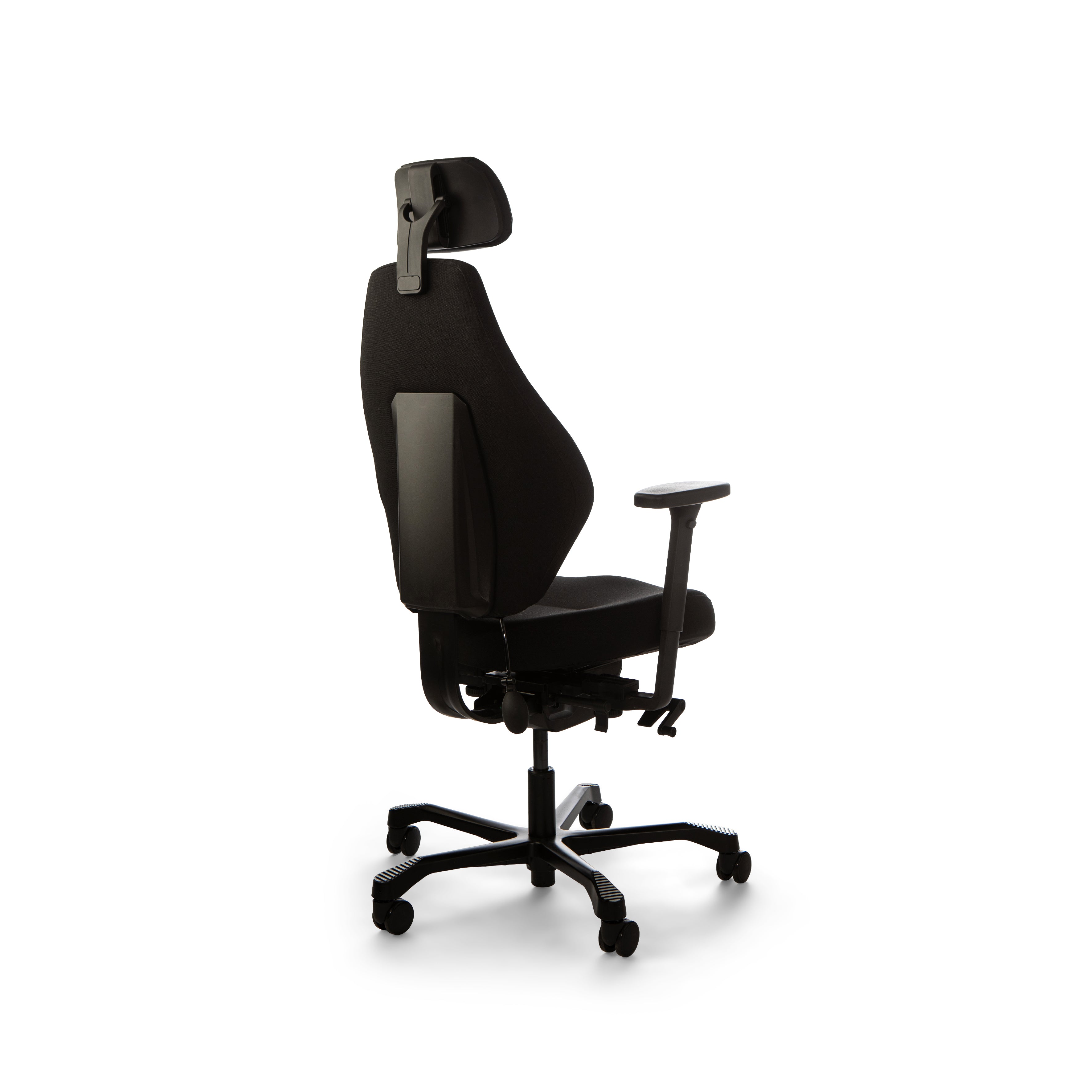 Josefin Office Chair, Black Fabric Upholstery