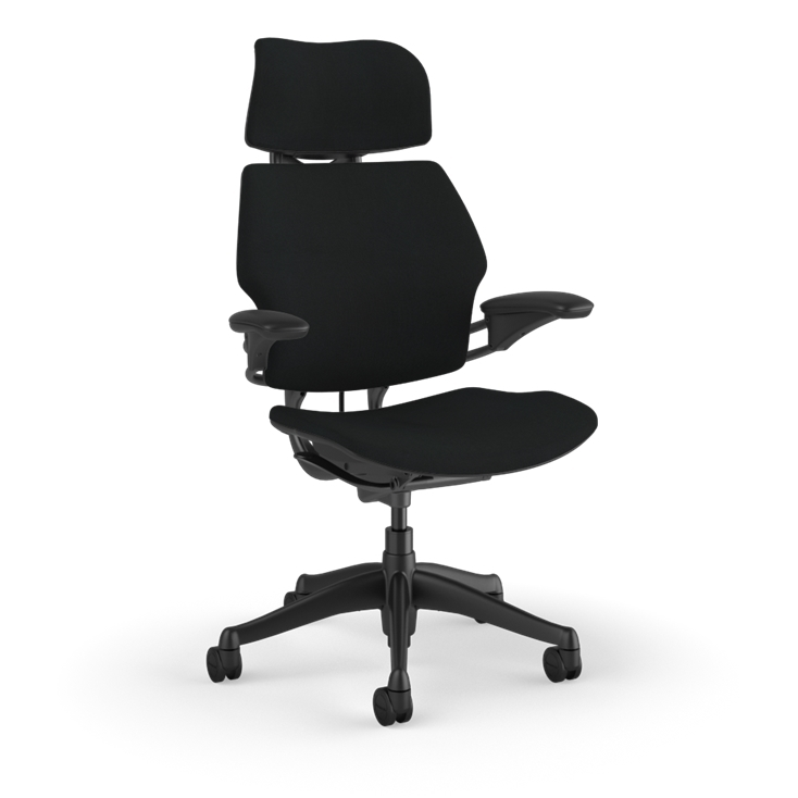 Humanscale Freedom Task Chair - with Headrest - Black Kvadrat Fabric