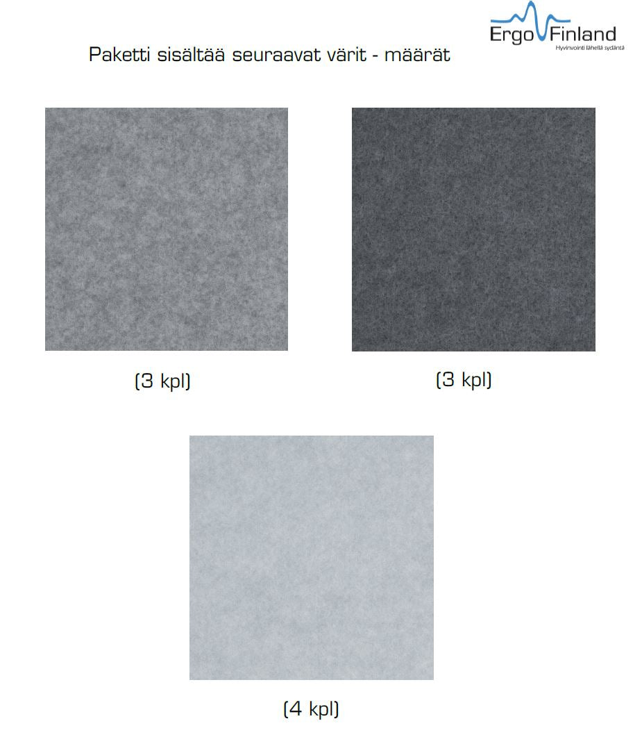 Focus Hexagon – acoustic panel, grey (10 pcs)