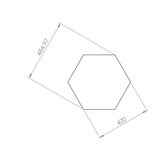 Focus Hexagon – acoustic panel, blue (10 pcs)