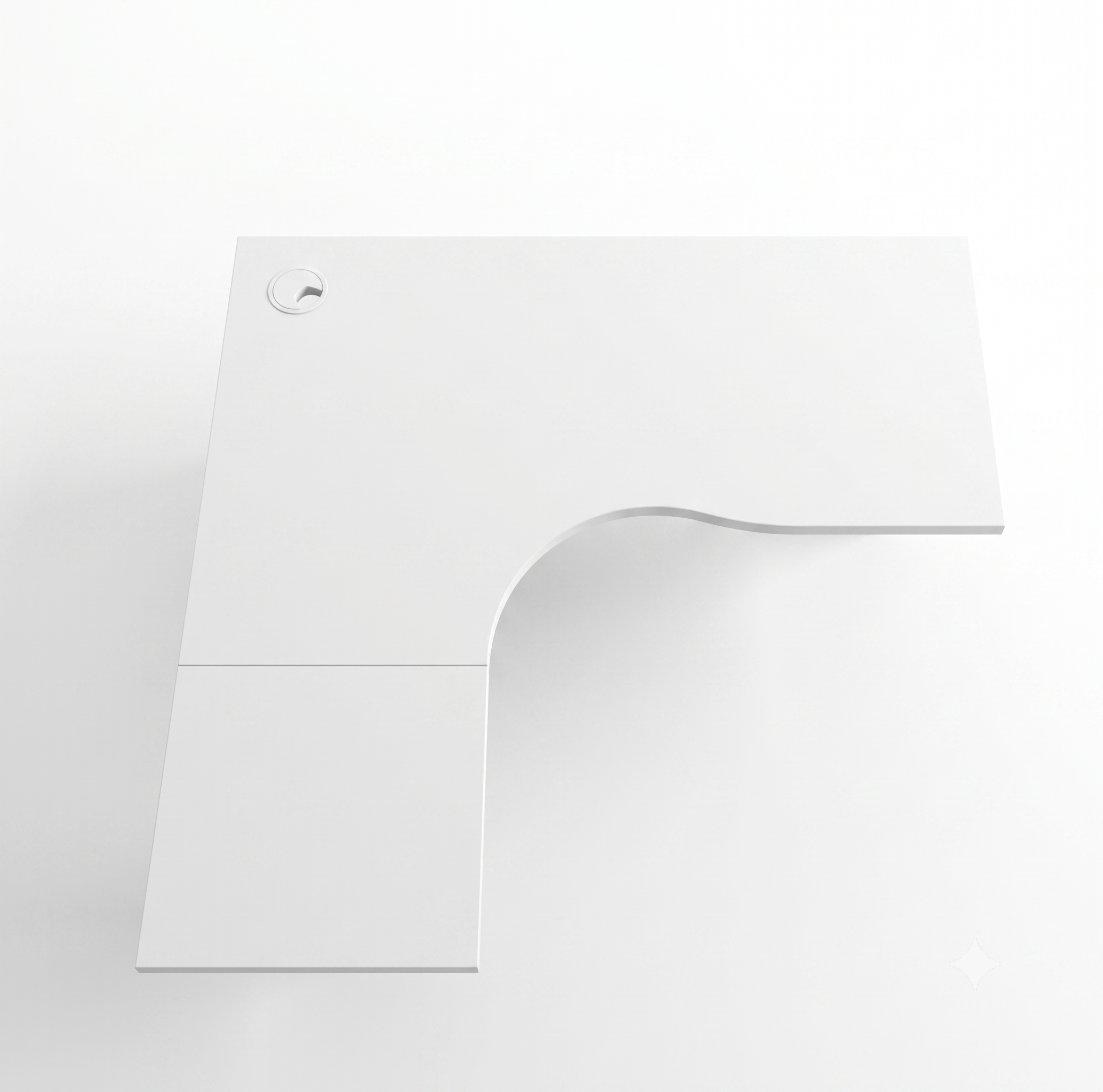 Desktop (L-shaped) 1800 × 1800 × 800/600 mm – white