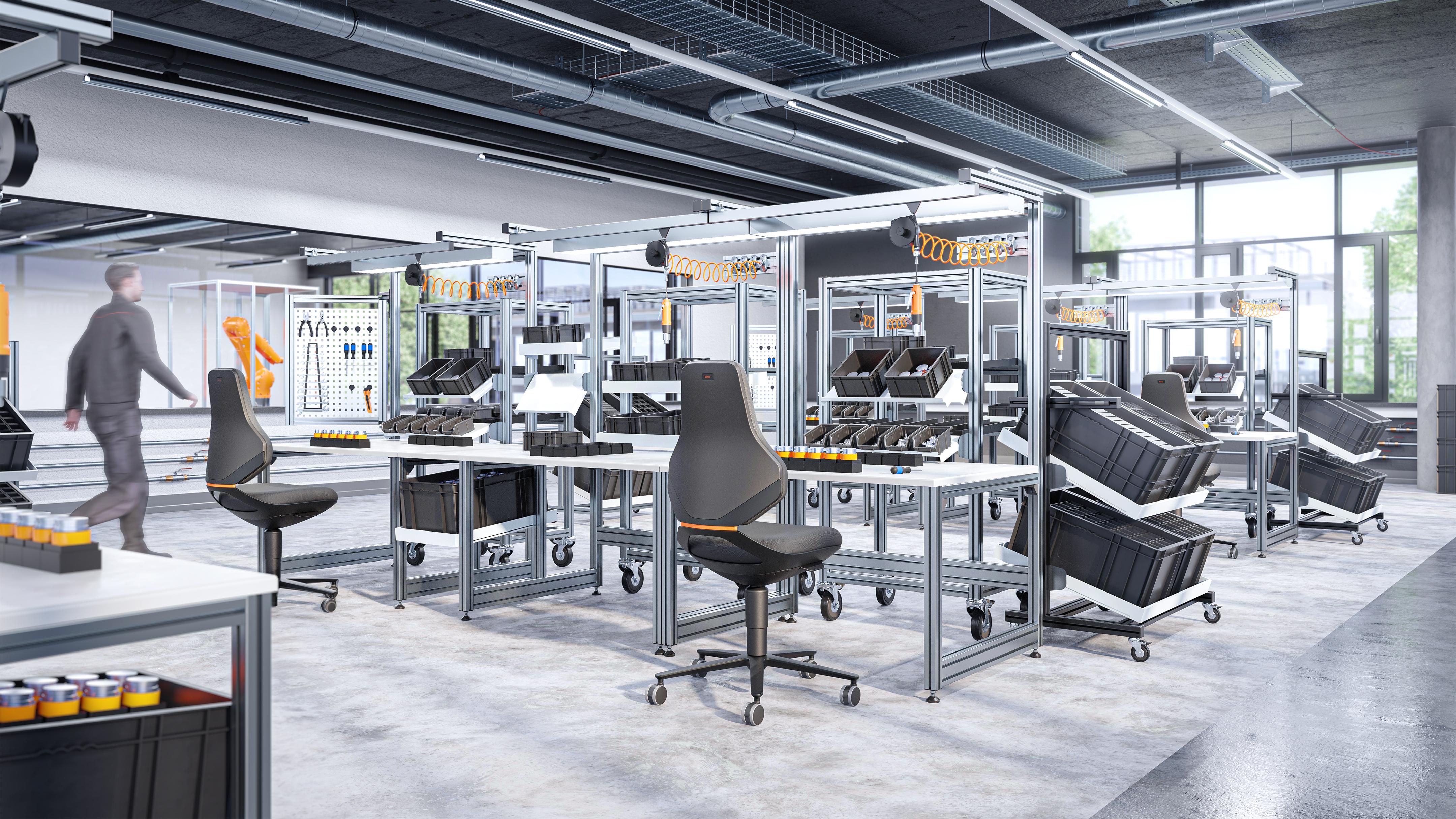 Texon with castors, black artificial leather