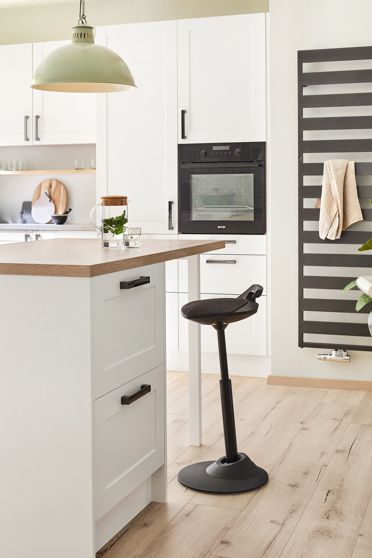 Muvman active chair, grey microfiber