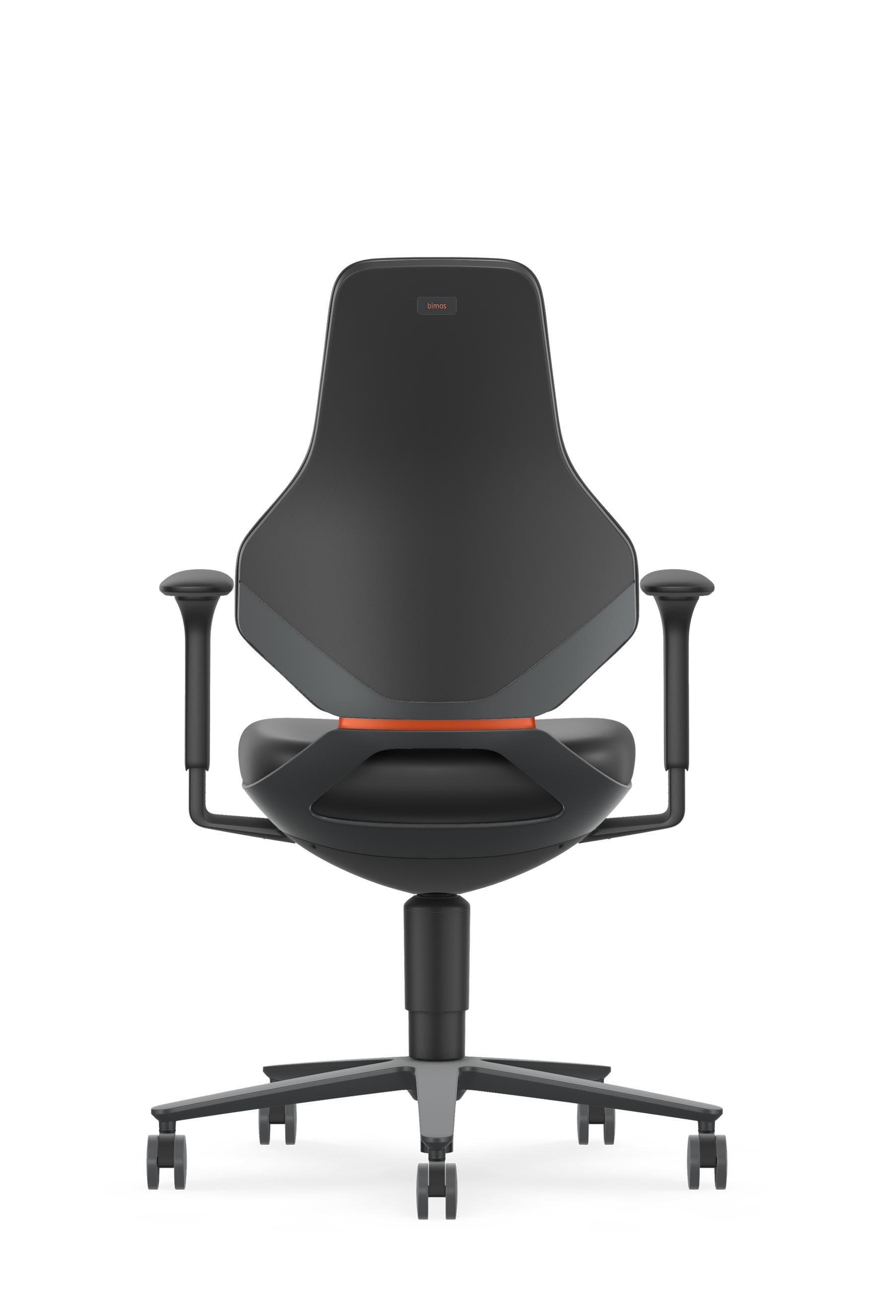 Texon with castors - 4D armrest, black artificial leather