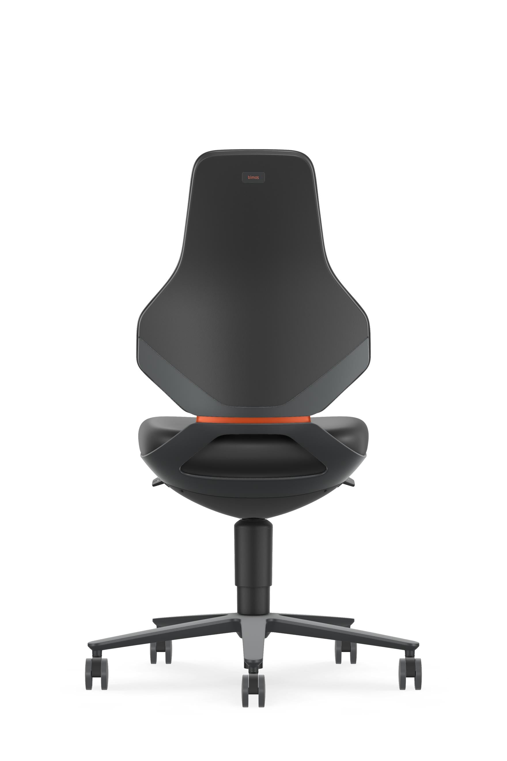 Texon with castors, black artificial leather