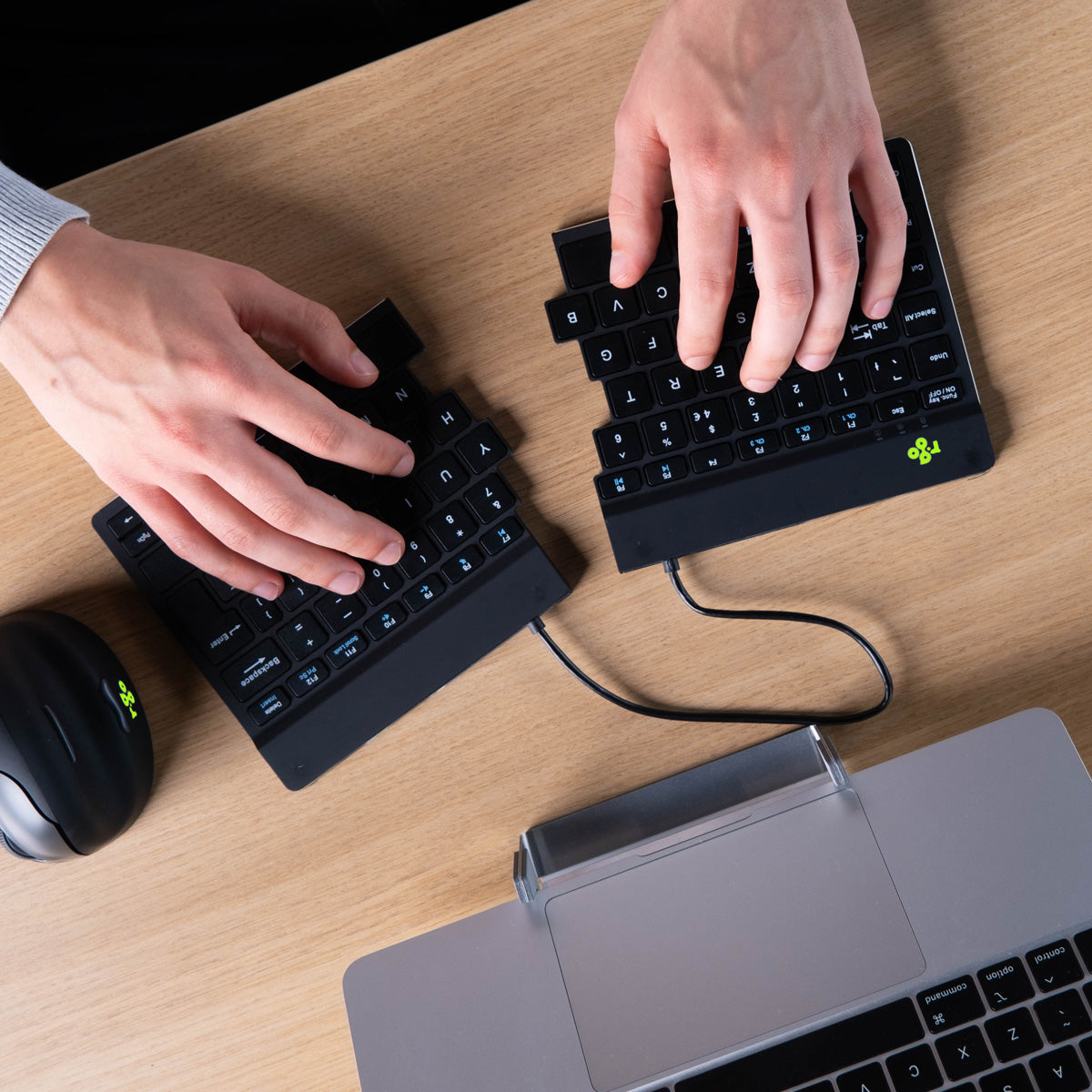 Ergo-R Black, split mini keyboard - Bluetooth