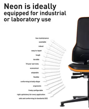 Neon 2 office chair, Synchro mechanism - faux leather, 4D armrests