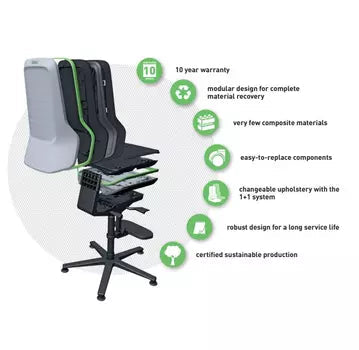 Neon 2 office chair, Synchro mechanism - faux leather, 4D armrests