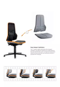 Neon 2 office chair, Synchro mechanism - faux leather, 4D armrests