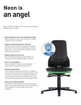Neon 2 office chair, Synchro mechanism - faux leather, 4D armrests