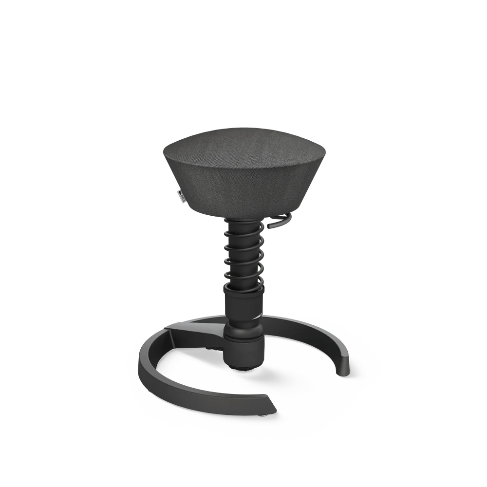 Swopper, slate grey mélange Capture wool blend, black frame, glides