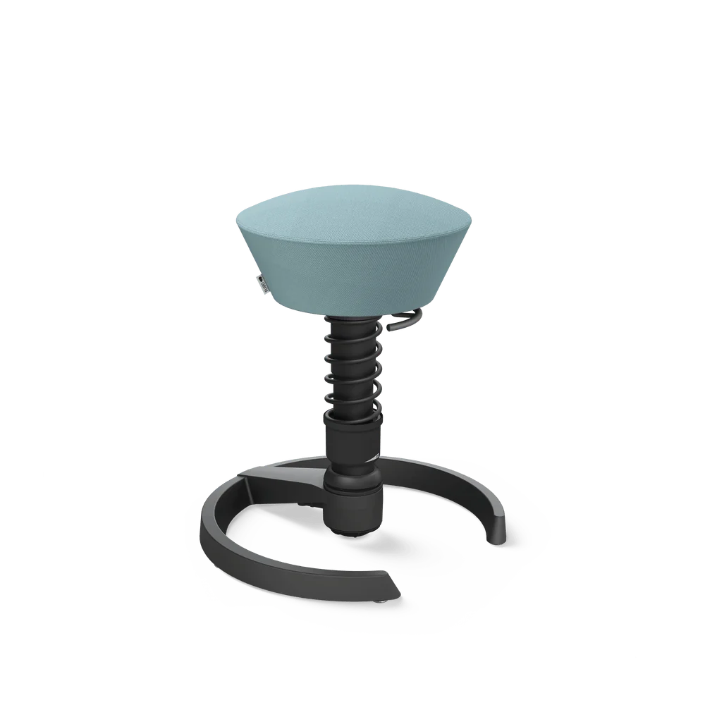 Swopper, pastel blue Select wool blend, black frame, glides