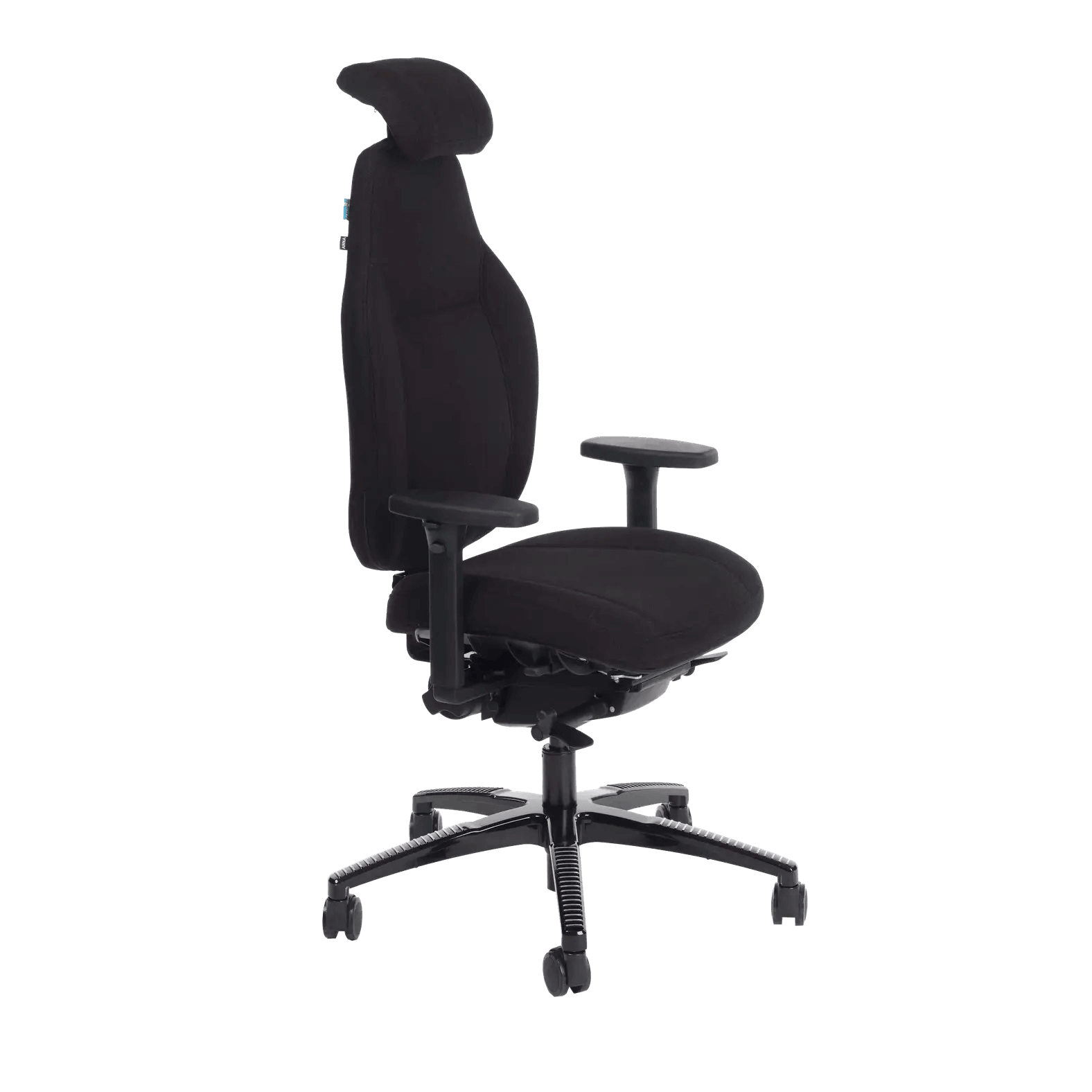 Premium Anna ergonomic office chair with adjustable black seat, high backrest, and neck support, enhancing workplace comfort.