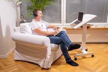 GetUpDesk Tilt adjustable desk, white