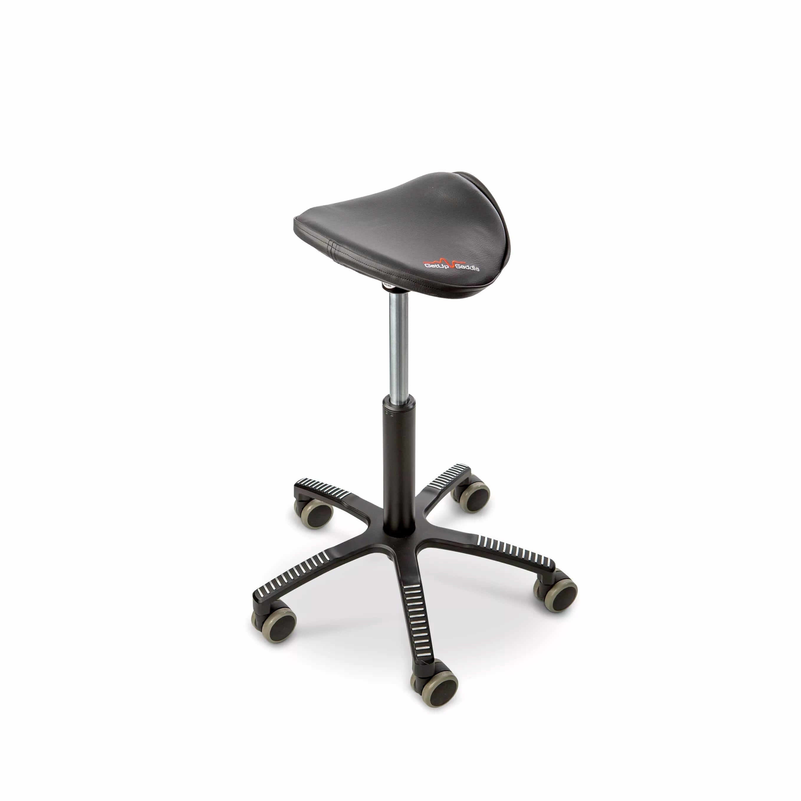 GetUpSaddle chair, black artificial leather