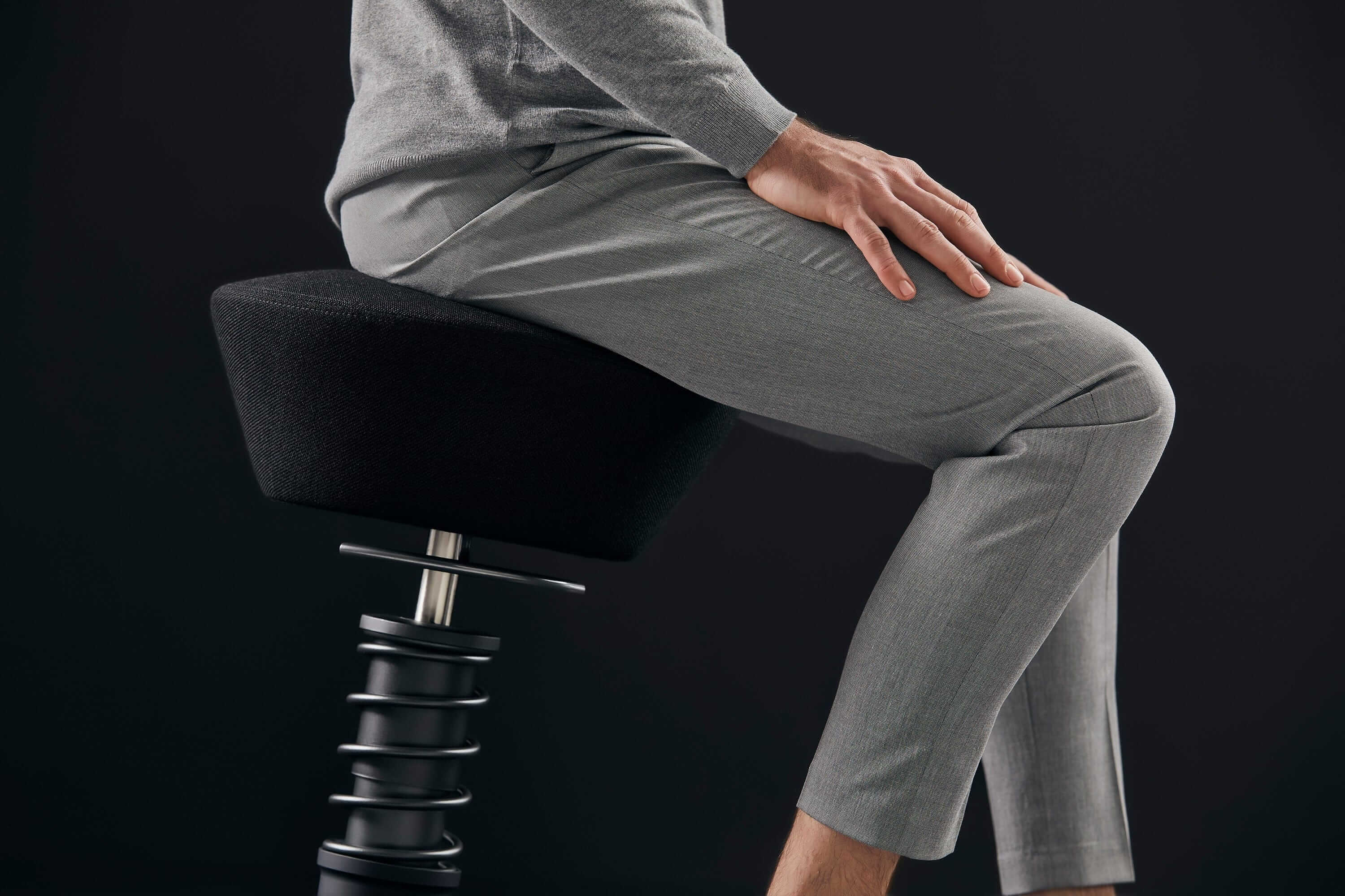 Swopper active chair, blue microfibre