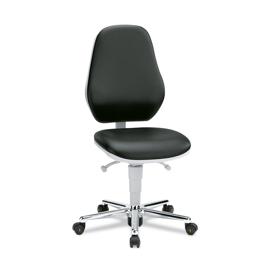 Cleanroom Basic cleanroom chair - black artificial leather