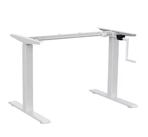 ErgoFinland hand-crank desk frame, white