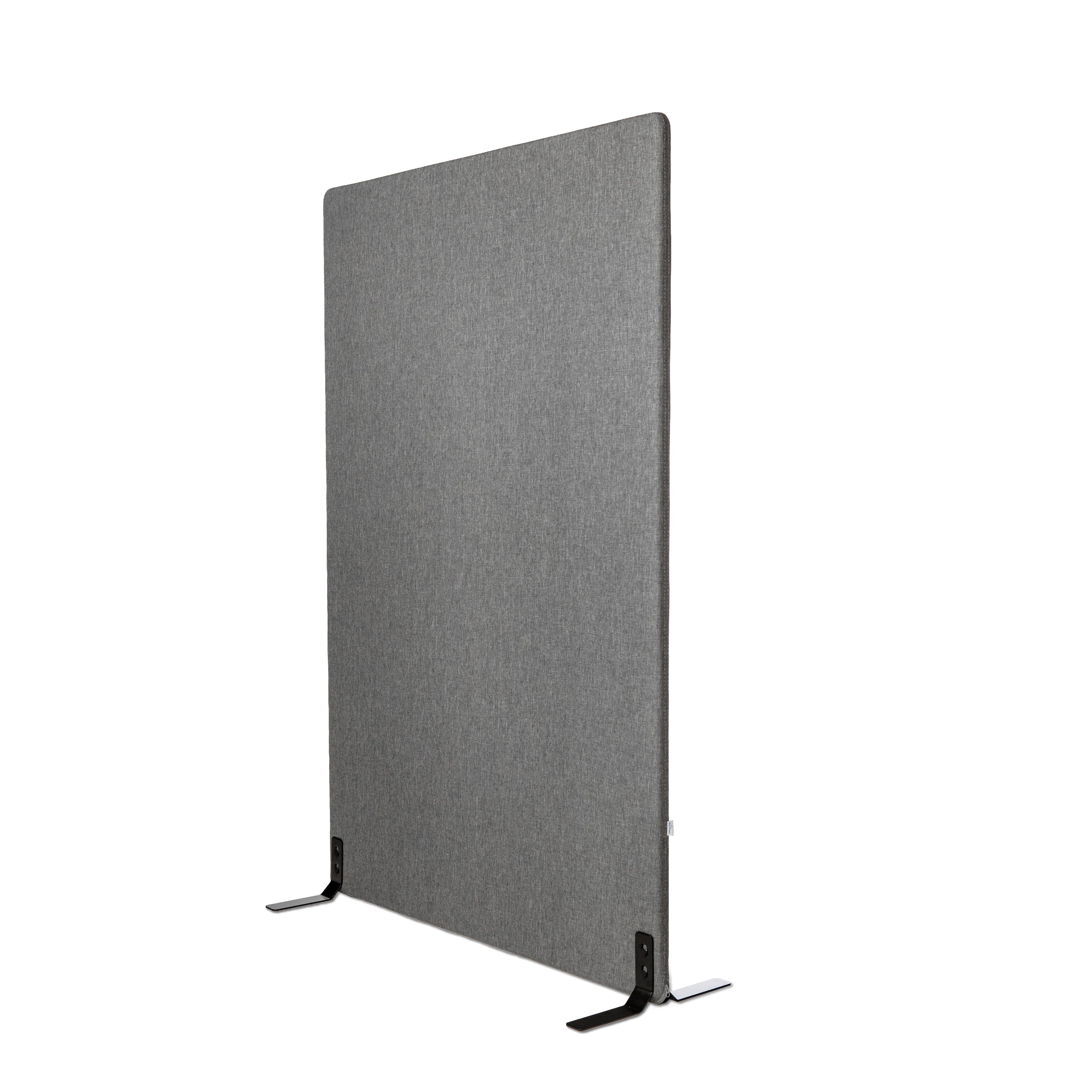 Grey soundproof screen, 1200x1800mm, Savio 09, for creating quiet, distraction-free workspaces in open-plan offices.