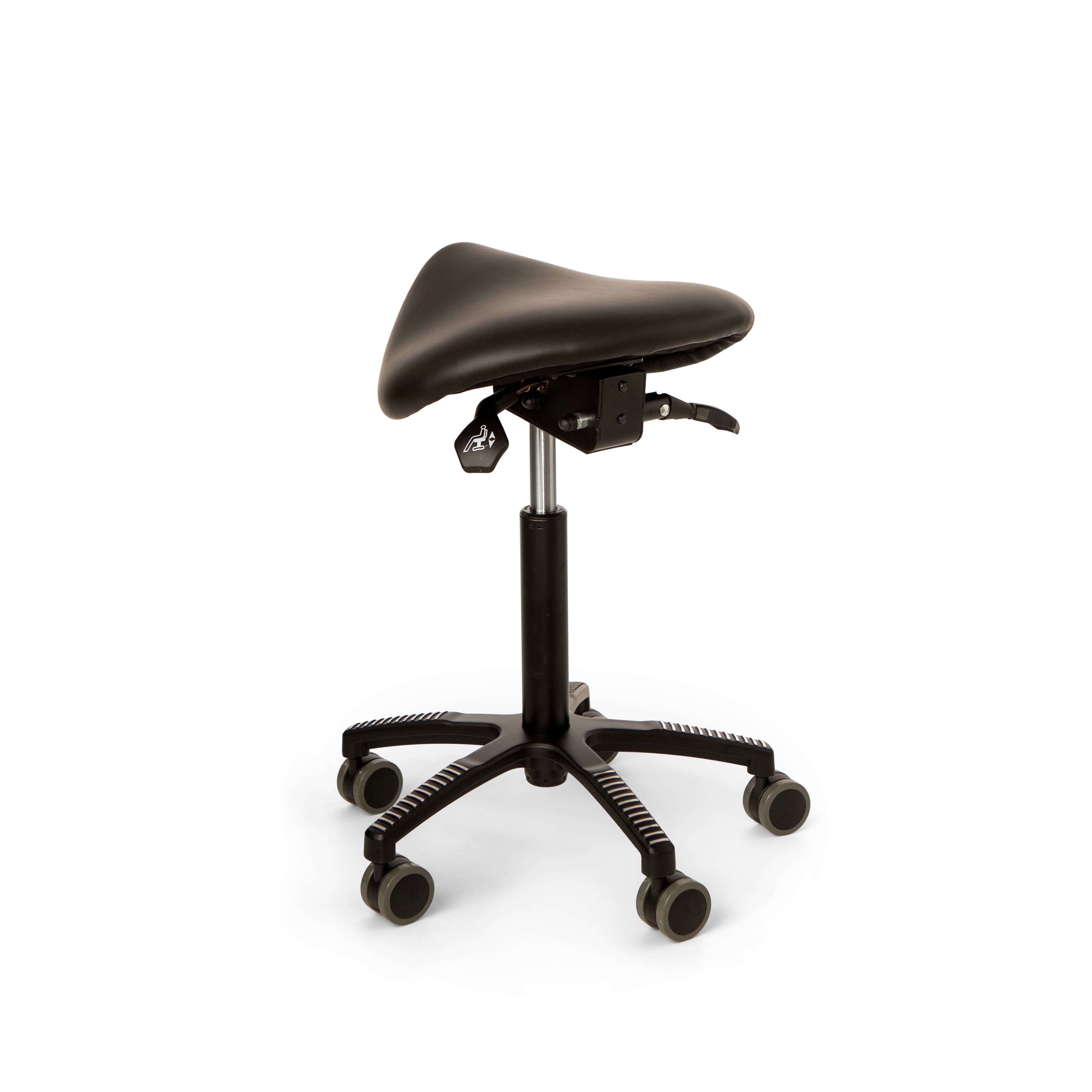 ErgoSaddle chair artificial leather, black