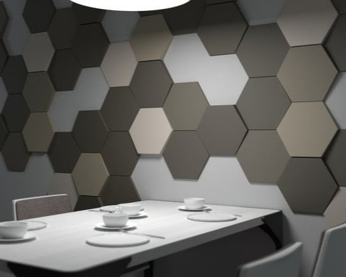 Focus Hexagon – acoustic panel, blue (10 pcs)