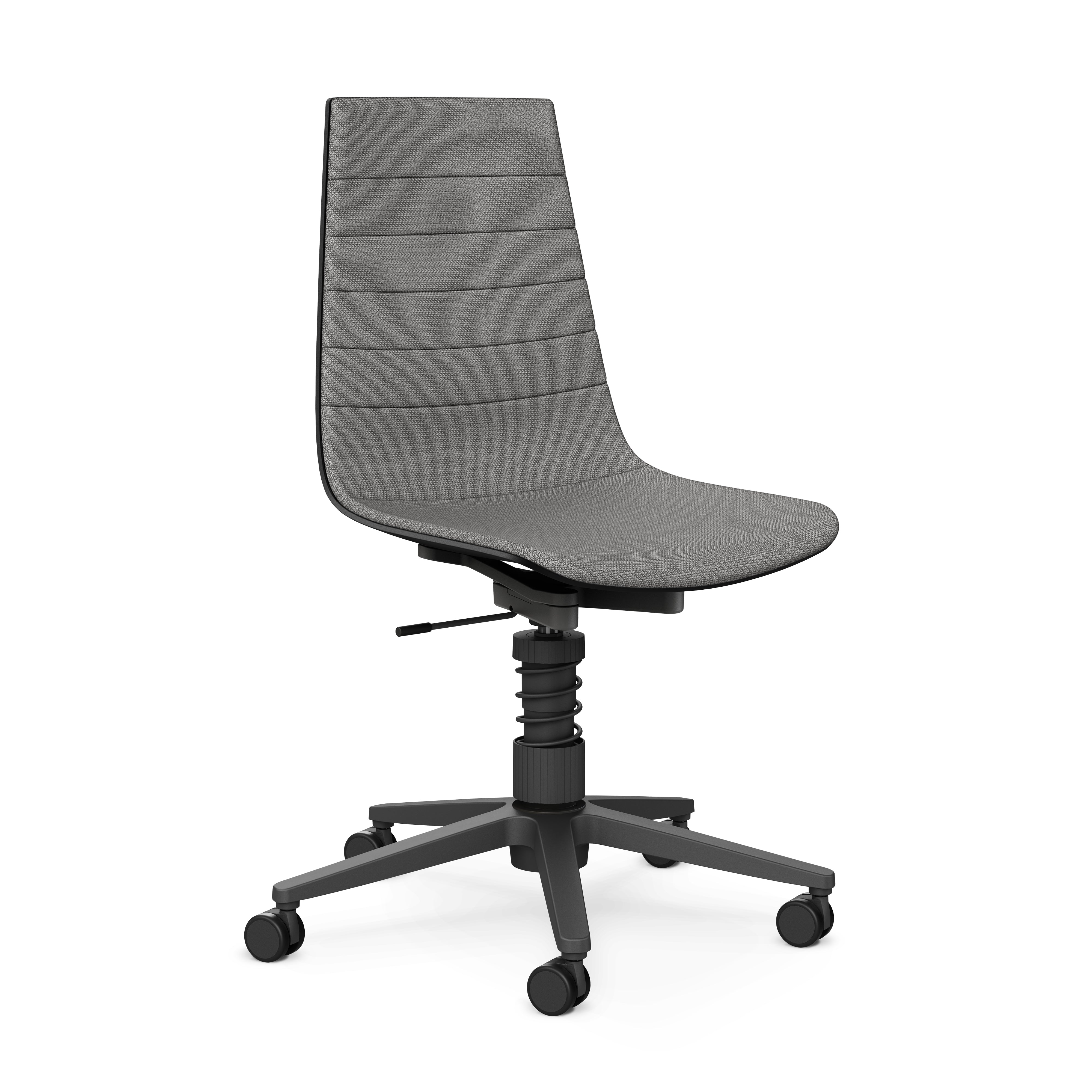 Linu Task with Spring – Light Grey Cura Fabric Upholstery