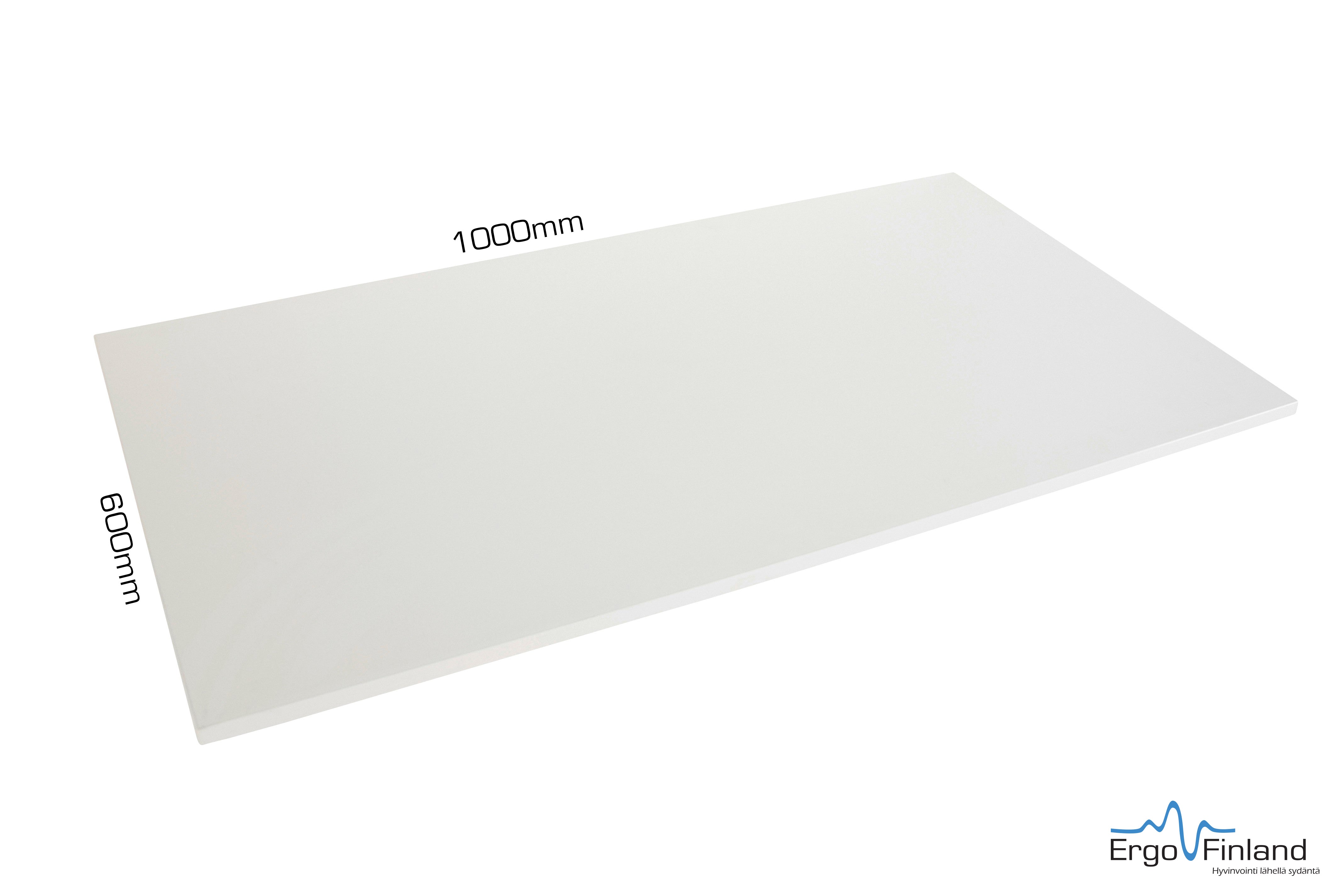 Table top (straight) 1000x600 mm, white