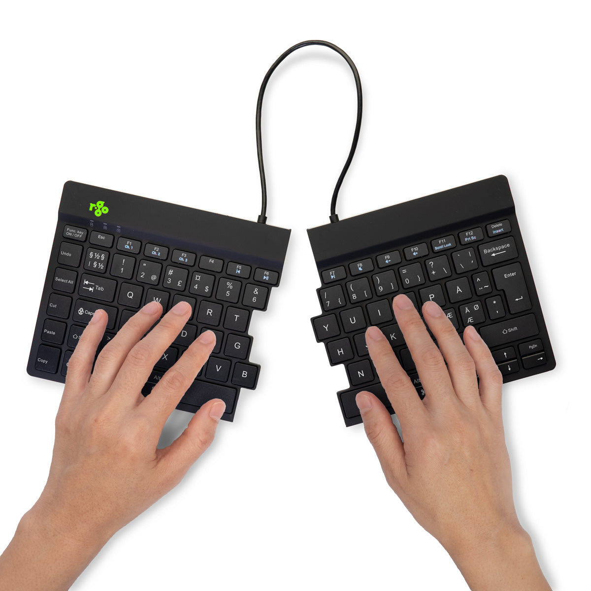 Ergo-R Black, split mini keyboard - Bluetooth