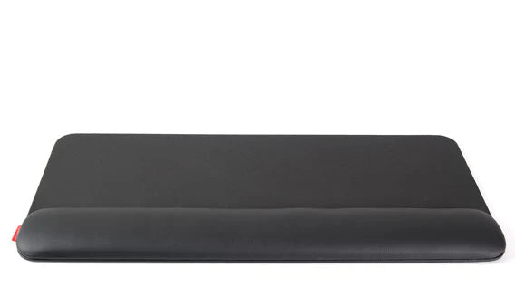 Wide wrist rest - black faux leather finish