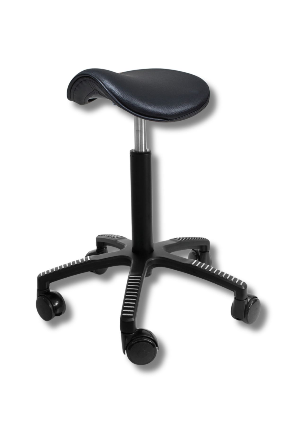 GetUpSaddle chair, black artificial leather