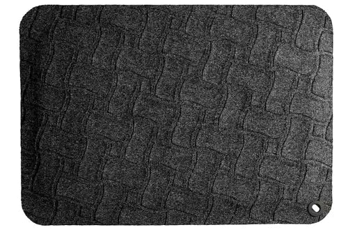 Workstation mat, grey fabric