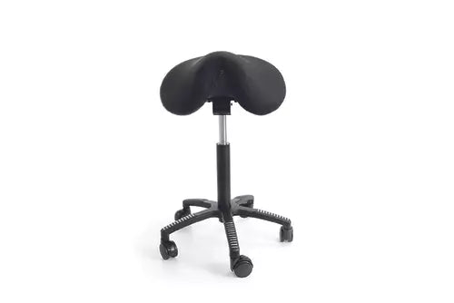 Soft saddle chair, black fabric