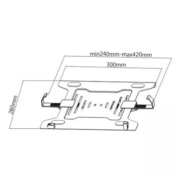 Notebook stand for attaching to the monitor