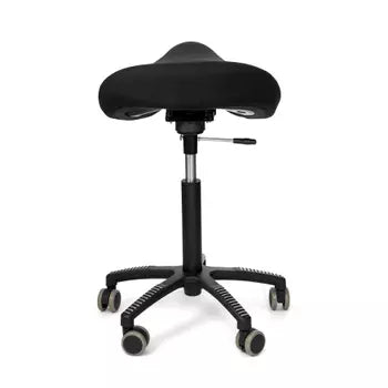 Soft Swing saddle chair, black fabric