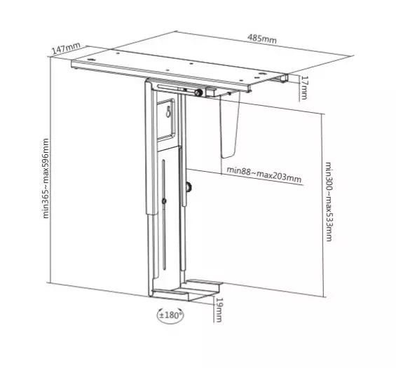 CPU stand, black