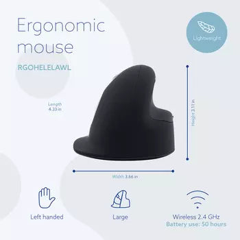 He Mouse large right, wireless