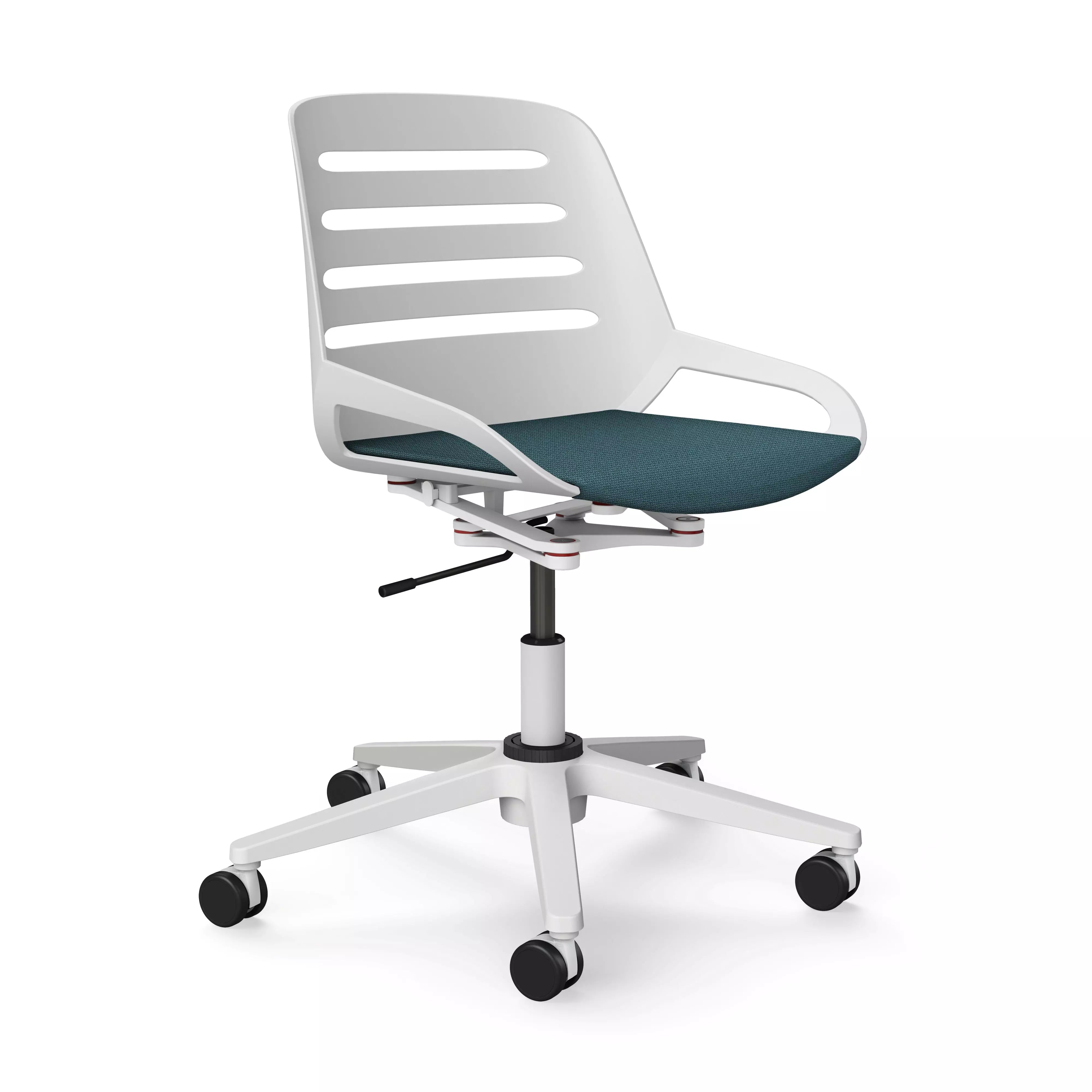 Numo Task active chair, white/blue