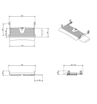 Keyboard pull-out tray with mouse pad